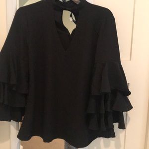 Black bell sleeved shirt